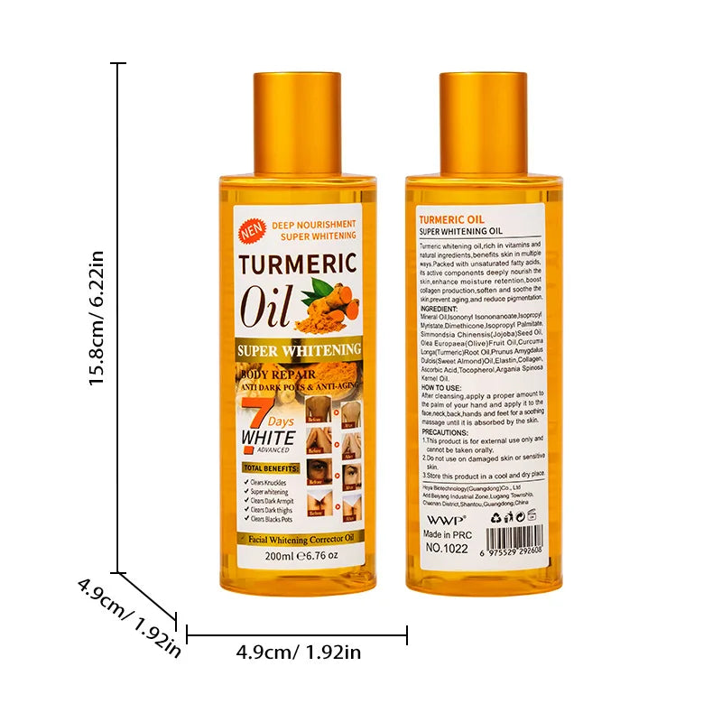 Turmeric Massage Oil – Body SPA, Moisturizing & Scraping 200/300ml Body Massage Oil Oasis Select Turmeric-200ml 1 piece