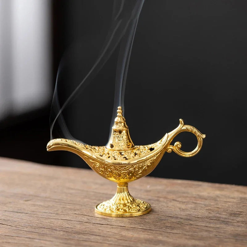 Retro Metal Incense Burner, Aromatherapy Burner, Suitable For Yoga, Meditation, Bedroom, Living Room Oasis Select