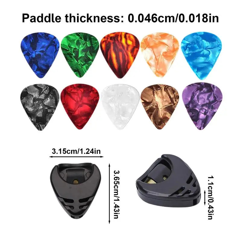 Guitar Picks Bulk 10 Pcs Multicolor Guitar Picks Portable Finger Picks Self-Adhesive Colorful Guitar Picks Electric Guitar Pick Oasis Select