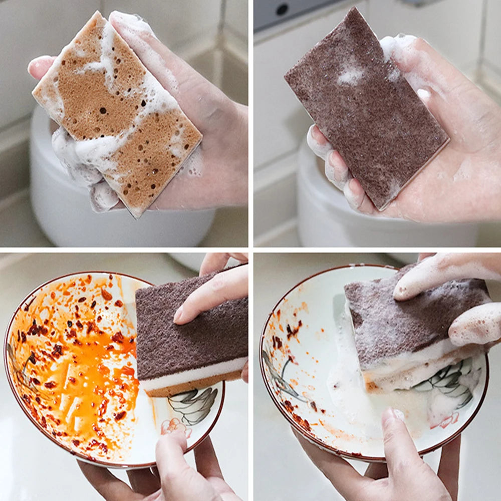 2-20Pcs Three-Layer Seaweed Cleaning Sponges Dishwashing Sponges High-Quality Kitchen Cleaning Cloths Kitchen Cleaning Brushe Oasis Select