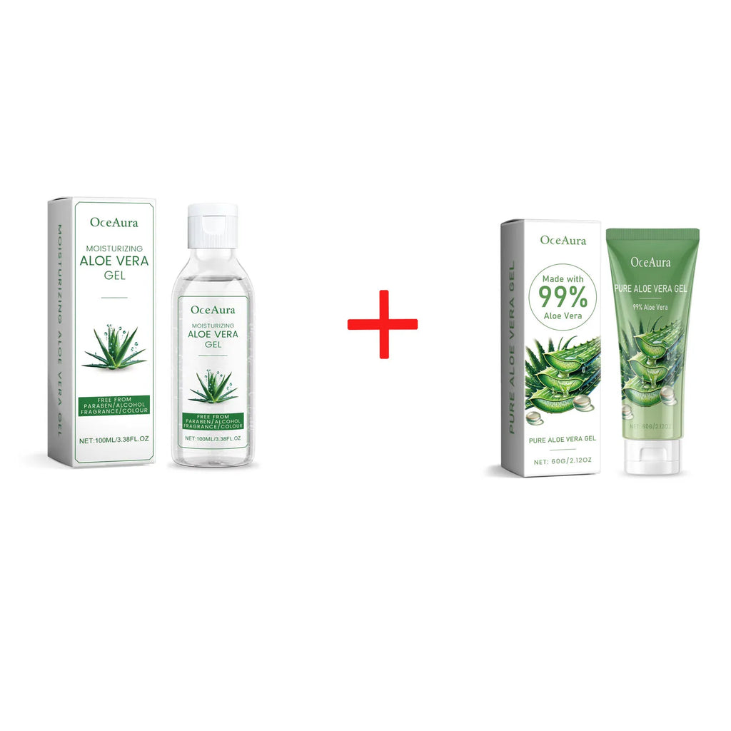 OceAura Aloe Vera Gel – Pore Shrinking, Oil Control & Acne Care Aloe Vera Face Gel Oasis Select A and D