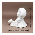 Miniature Grim Reaper Figurines with Ghost Puppy 3D Printed Cute Skeleton Ghost Walking Dogs Statues DIY Paintable Desktop Decor Oasis Select walk the dog1