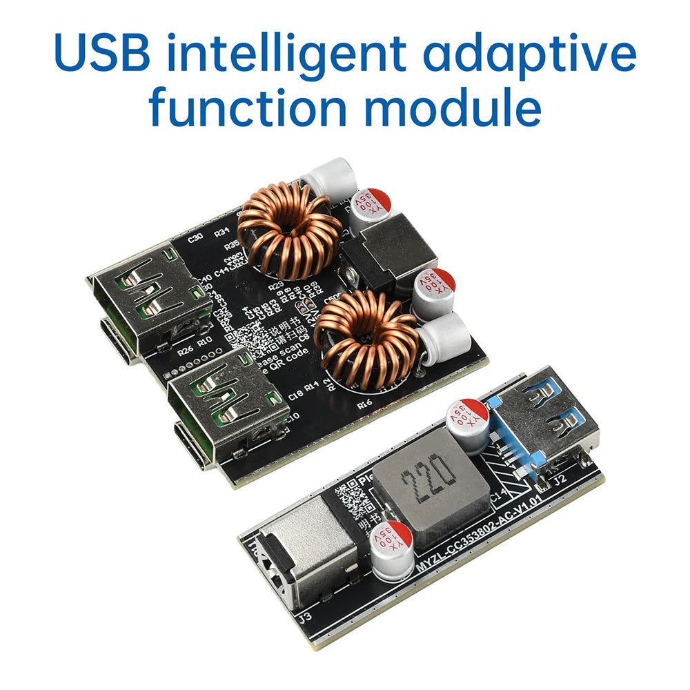 DC 6-30V Fast Charging Module PD140W Full Protocol DIY Motherboard Single-Channel Dual-Channel Desktop Charger Module Oasis Select
