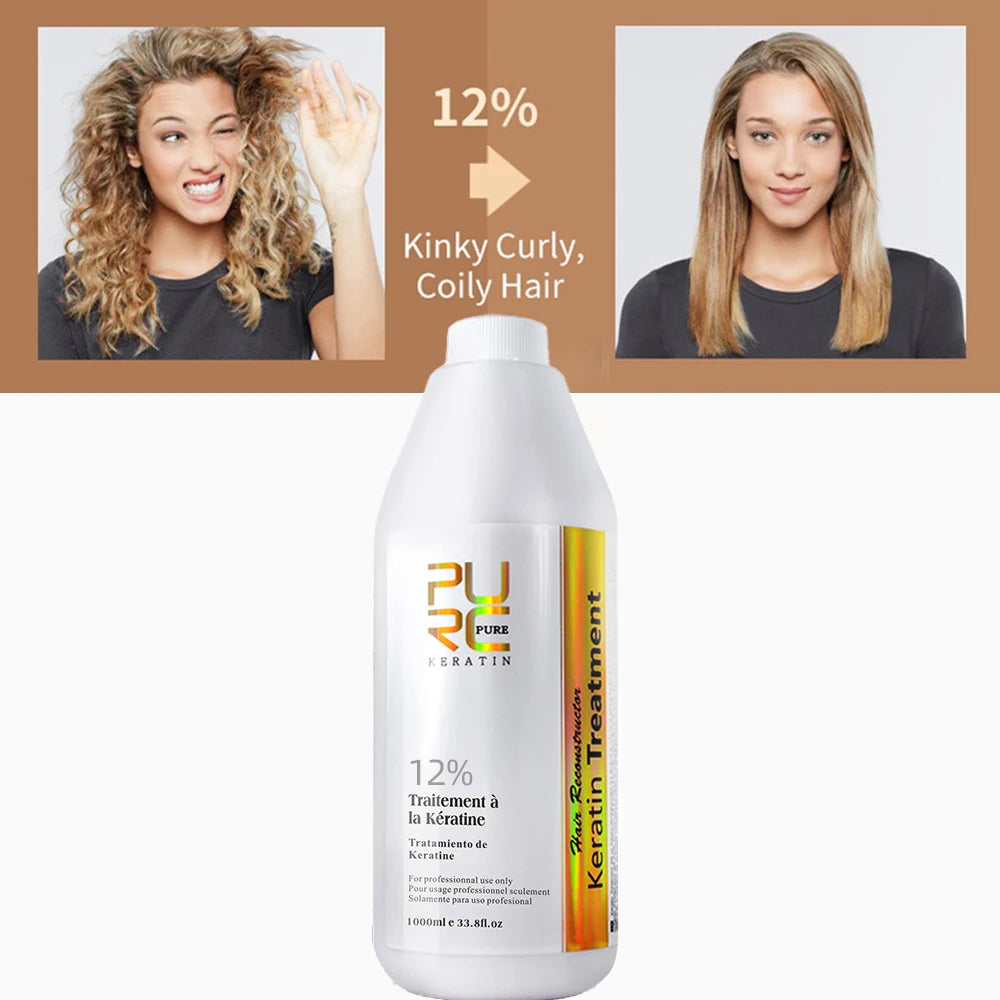 1000ml Brazilian Keratin Hair Treatment 0%/5%/8%/12% Formalin Smoothing Straightening Soften Hair Care Professional Salon PURC Oasis Select 12 Degrees 1000ml Russian Federation