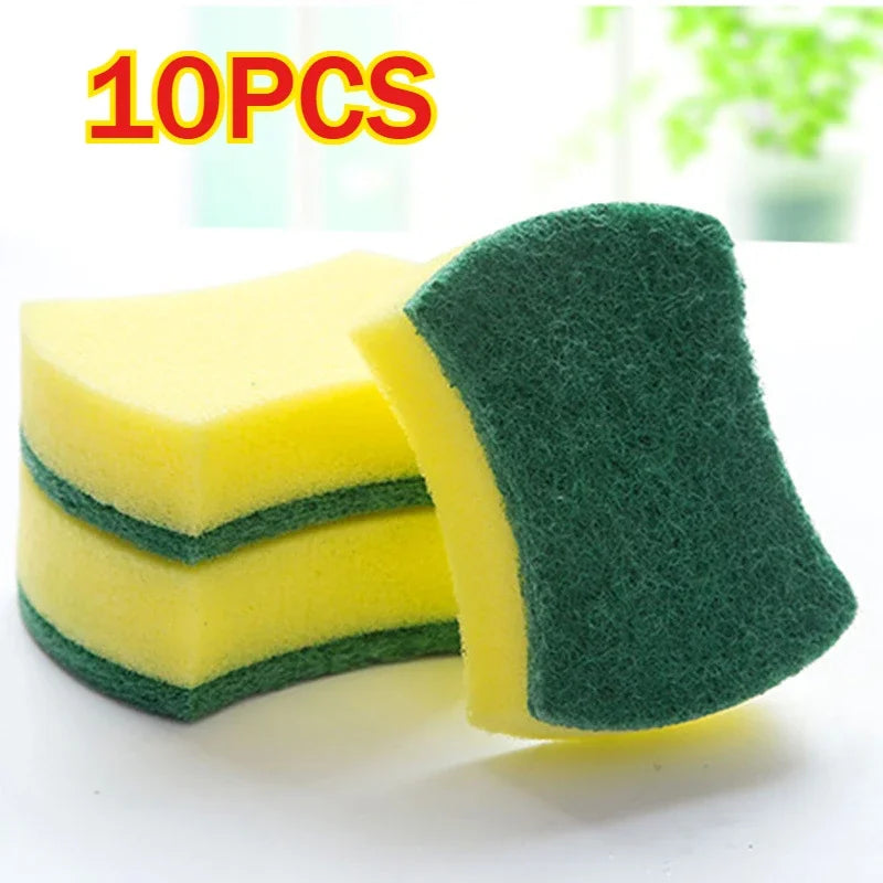 50/1Pcs Kitchen Dishwashing Sponge Soft Absorbent Clean Rub Pot Rust Scouring Pad Removing Kits Household Cleaning Brush Sponge Oasis Select 10PCS-Radian