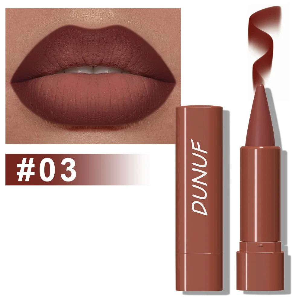 DUNUF Matte Velvet Lip Liner – 9 Colors, Waterproof & Long-Lasting