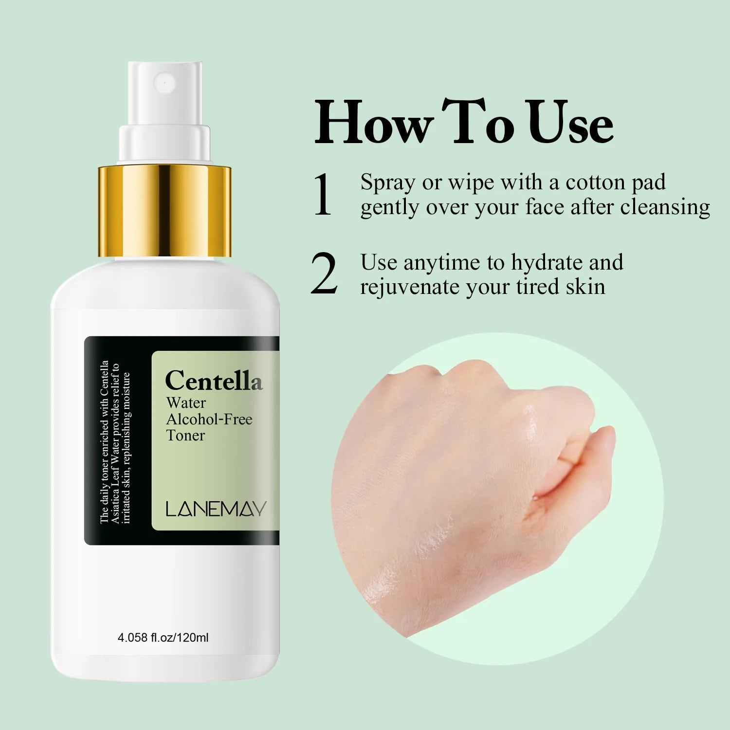 Centella Asiatica Toner 120ml – Hydrating Sensitive Skin Toner