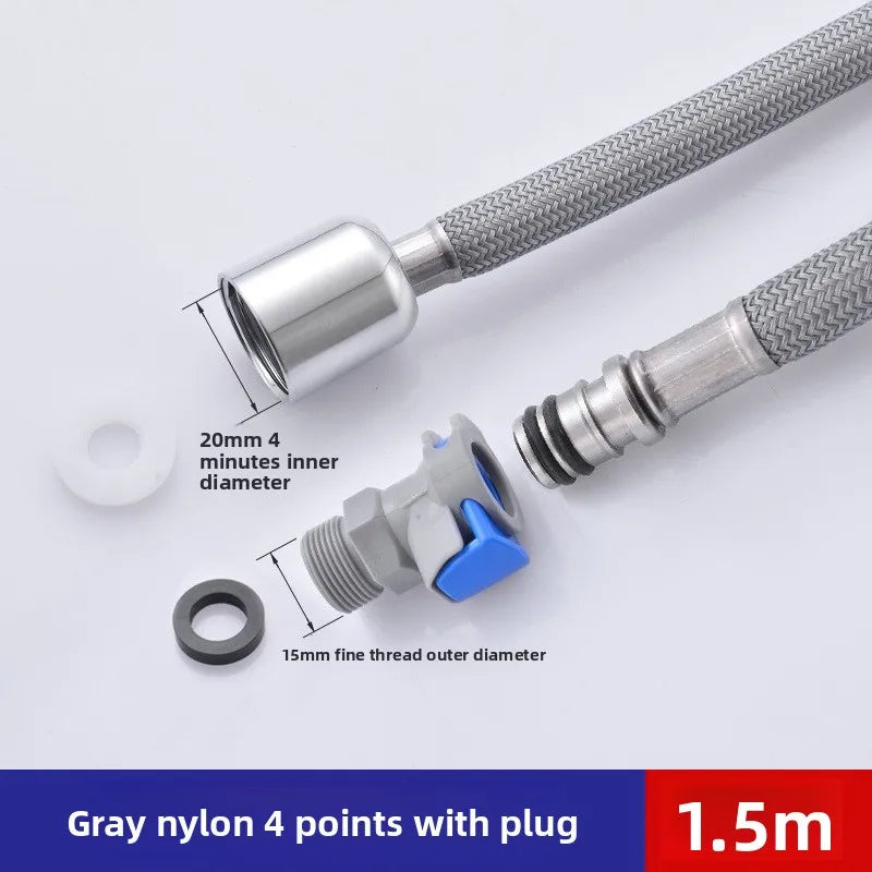 Bathroom Nylon High Pressure Flexible Smooth 1.5/2.0 Meter Shower Hose Flexible Handheld Anti Winding GI/2 Universal Pipe Tube Oasis Select D
