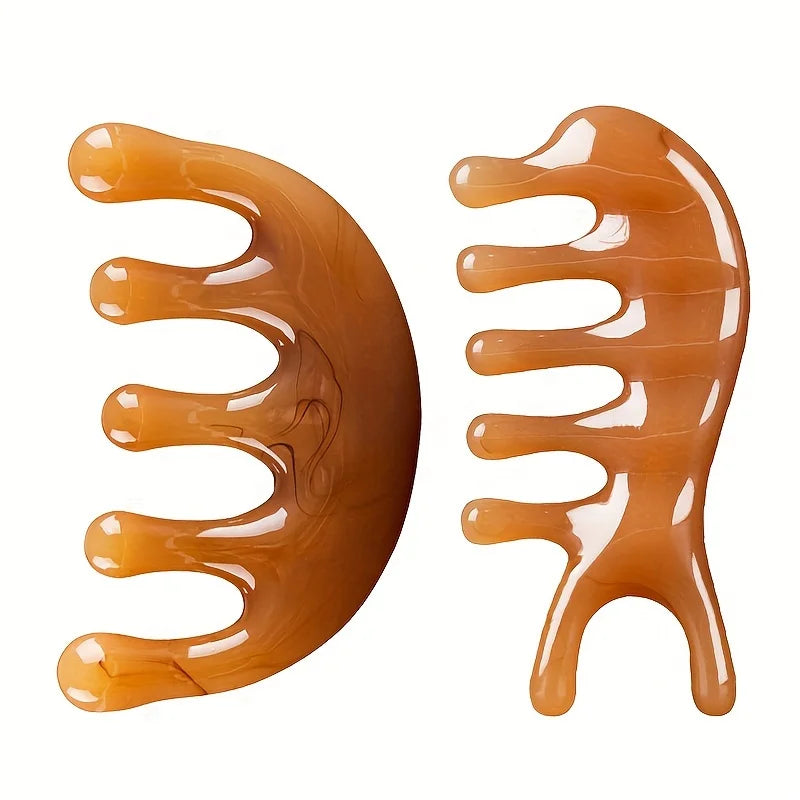 Resin Scalp Massage Comb – Meridian Hair Brush for Relaxation Scalp Massage Comb Oasis Select