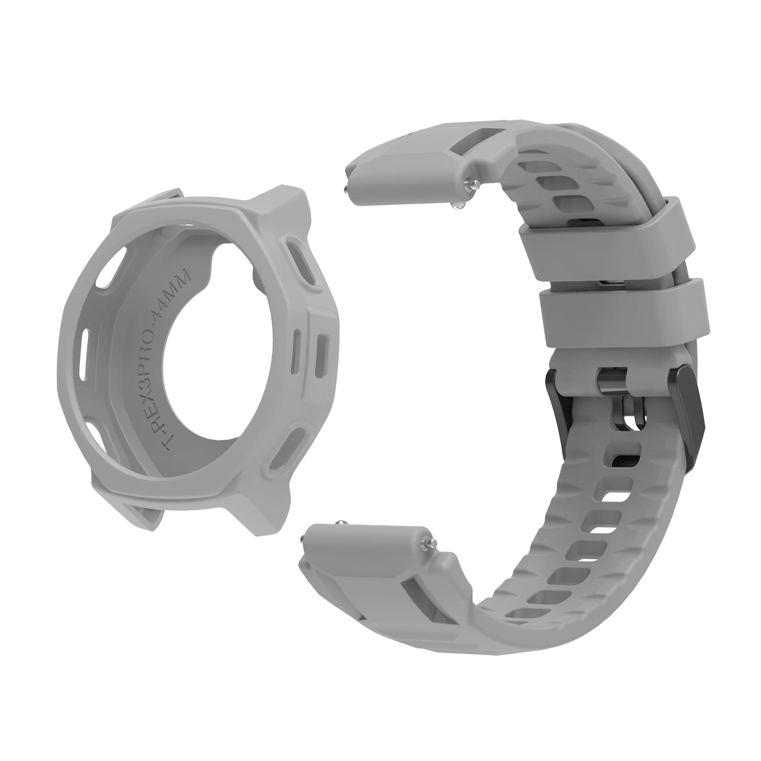 Amazfit T-Rex 3 Pro 44mm Silicone Strap & Protective Case Smartwatch Band & Case Oasis Select Grey