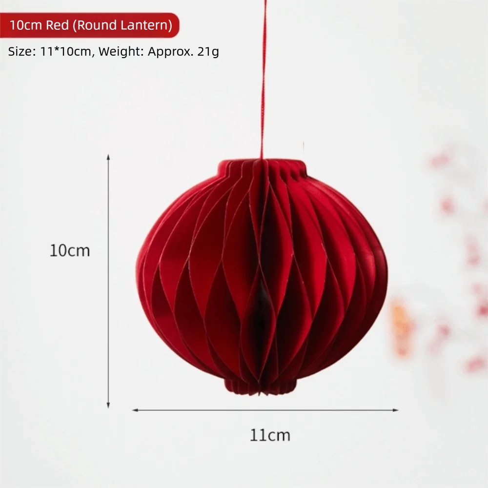 Red Honeycomb Paper Hanging Decoration with Tassel | New Year