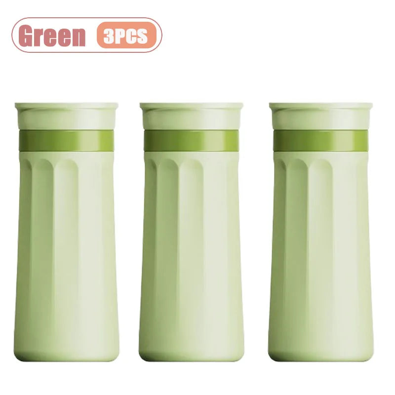 Squeeze Ice Cup Silicone Drink Cup Ice Maker Mold for Soda Juice Push Pop Ice Tray Outdoor Gym Cooling Summer Gadget Oasis Select Green-3PCS
