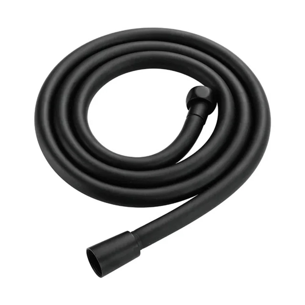 New1.5/2/3M Black PVC Flexible Shower Hose Long Bathroom Shower Water Hose Extension Plumbing Pipe Pulling Tube Bath Accessories Oasis Select