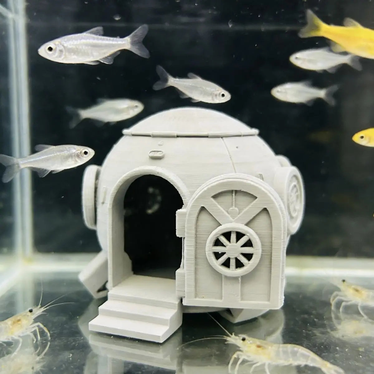 Nautical Steampunk Aquarium Decor 3D Printed Retro Themed Fish Tank Ornament Landscapes Fish Shrimp Shelter Aquarium Accessories Oasis Select