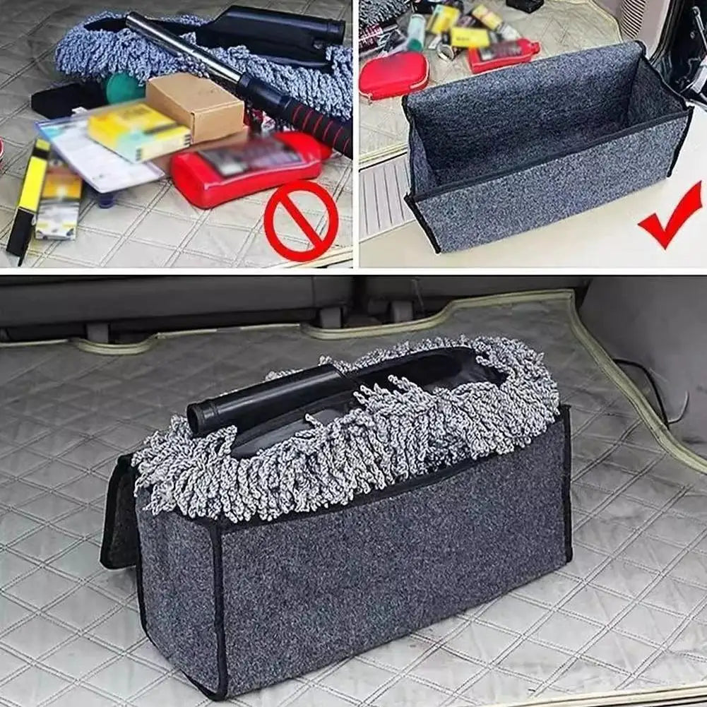 Large Anti Slip Compartment Boot Storage Organizer Tool Car Storage Bag Car Trunk Organizer Soft Felt Storage Box Accessories Oasis Select