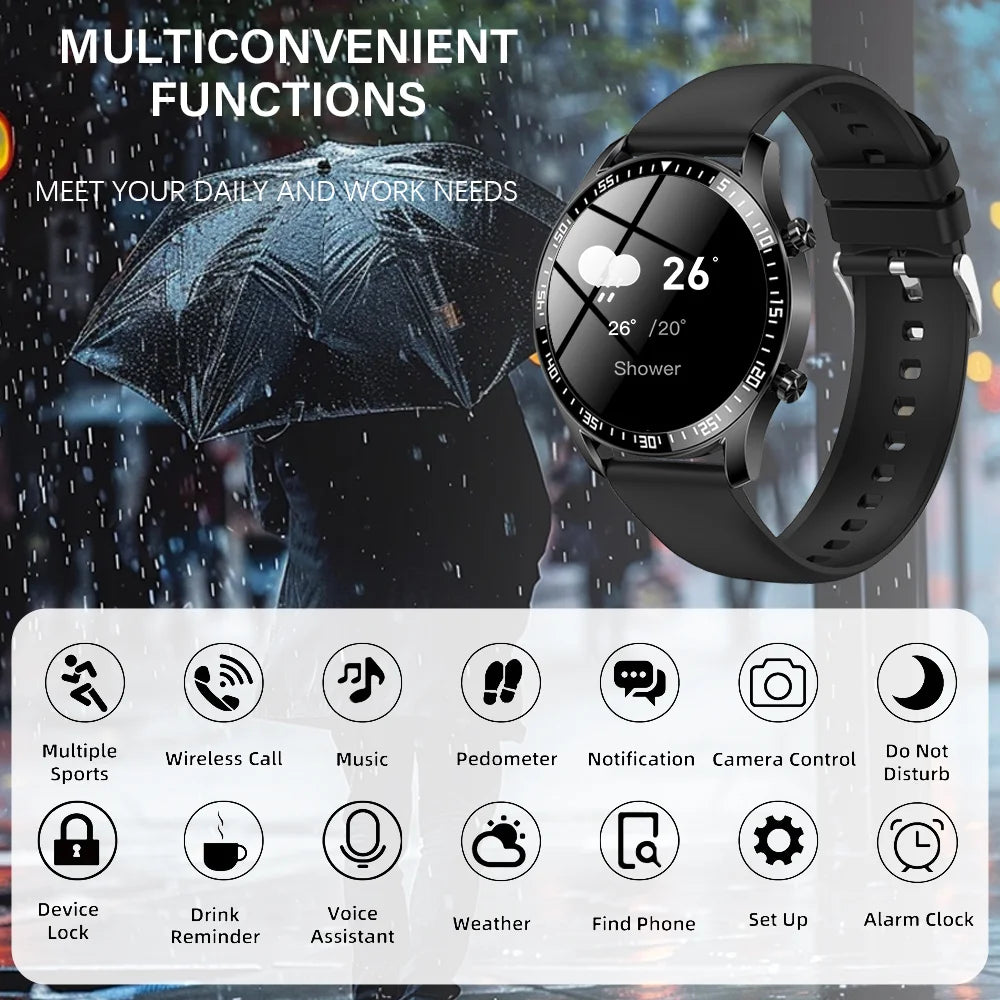 ERUN Men's Smartwatch – Bluetooth Calling & Sports Tracker