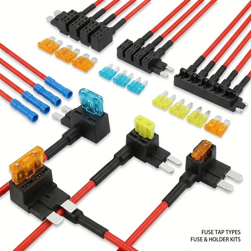 16PCS 12V Low Profile Fuse Taps Mini Micro2 Fuse Holder Automotive Car Circuit Fuses Kit ATO ATC ATM APM Adapter Oasis Select