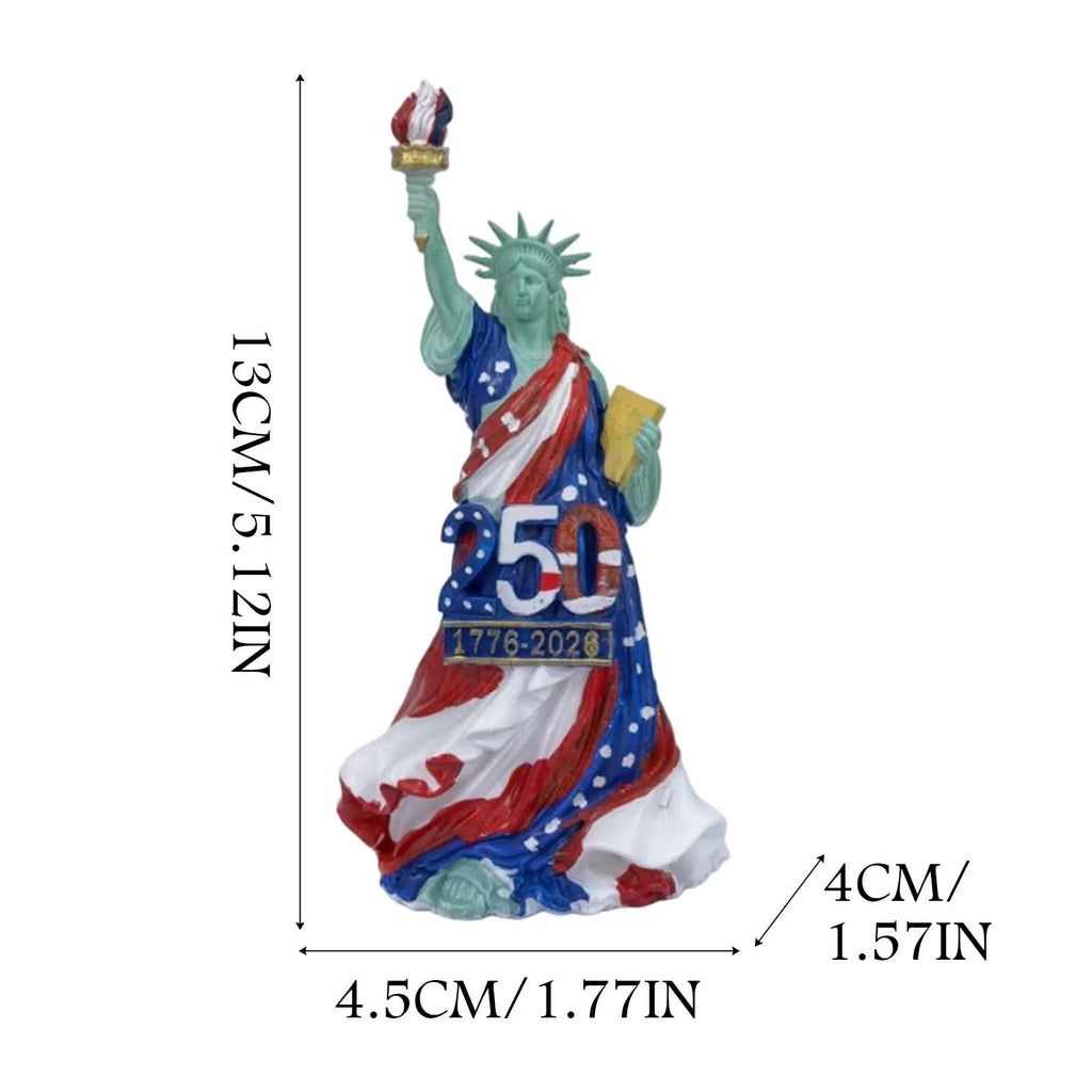 American 250th Anniversary Patriotic Resin Sculpture Ornament Patriotic Sculpture Oasis Select White One Size