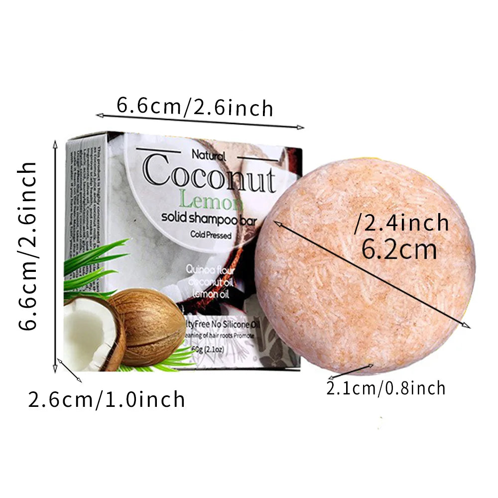 Coconut Oil & Shea Butter Solid Shampoo Bar for Men – 60g