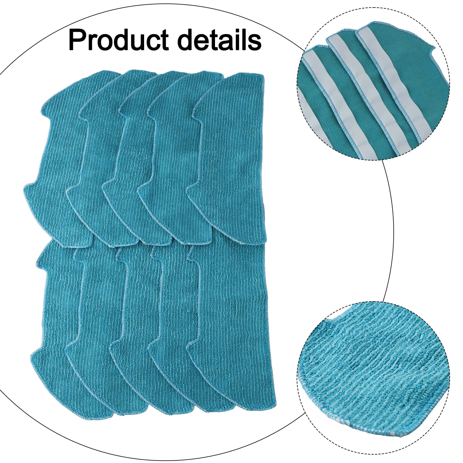 Microfiber Mop Cloths for SmartAI S8 Pro and For Redroad R10 Replacement Parts for Effective Mopping 4/10 Pack Oasis Select