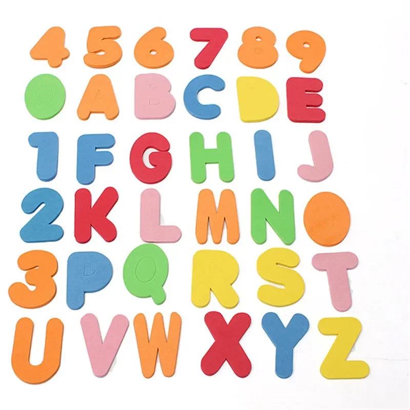 36pcs/set Alphanumeric Letter Bath Puzzle EVA Kids Baby Toys New Early Educational Kids Bath Funny Toy Bath Toys Oasis Select