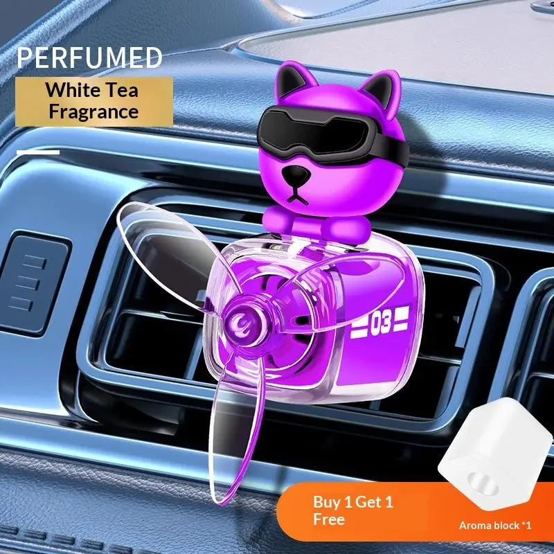 Car Vent Clip Air Outlet Aromatherapy Airplane Rotatable Cartoon Glasses Dog Interior Perfume Diffuser Cologne Oasis Select A2