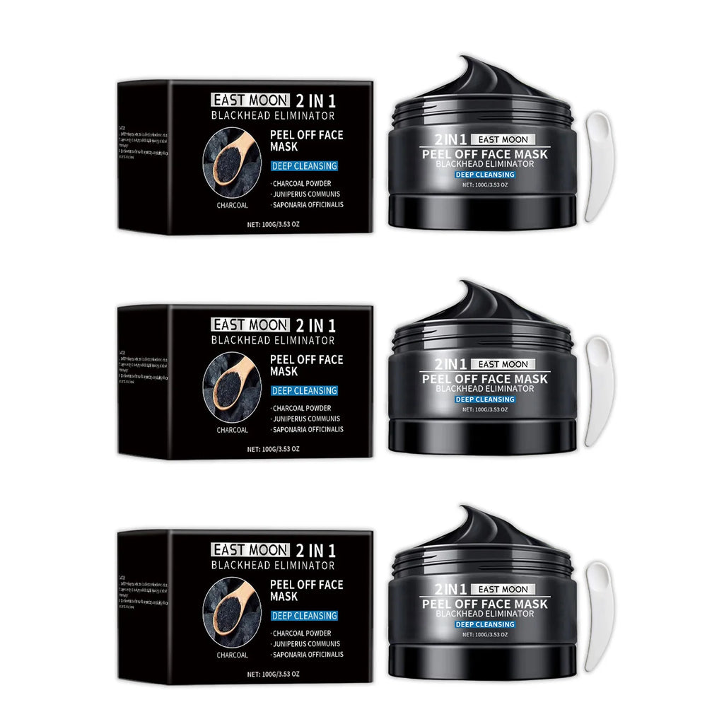 Bamboo Charcoal Blackhead Peel Mask – Pore & Oil Control Charcoal Peel Mask Oasis Select 3 x 100g tool boxed