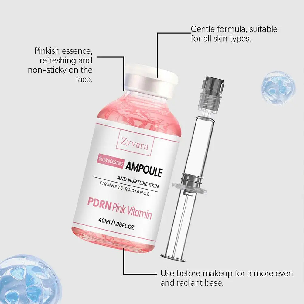 PDRN Pink Vitamin Glow Boosting Facial Serum Ampoule 40ml Facial Serum Ampoule Oasis Select