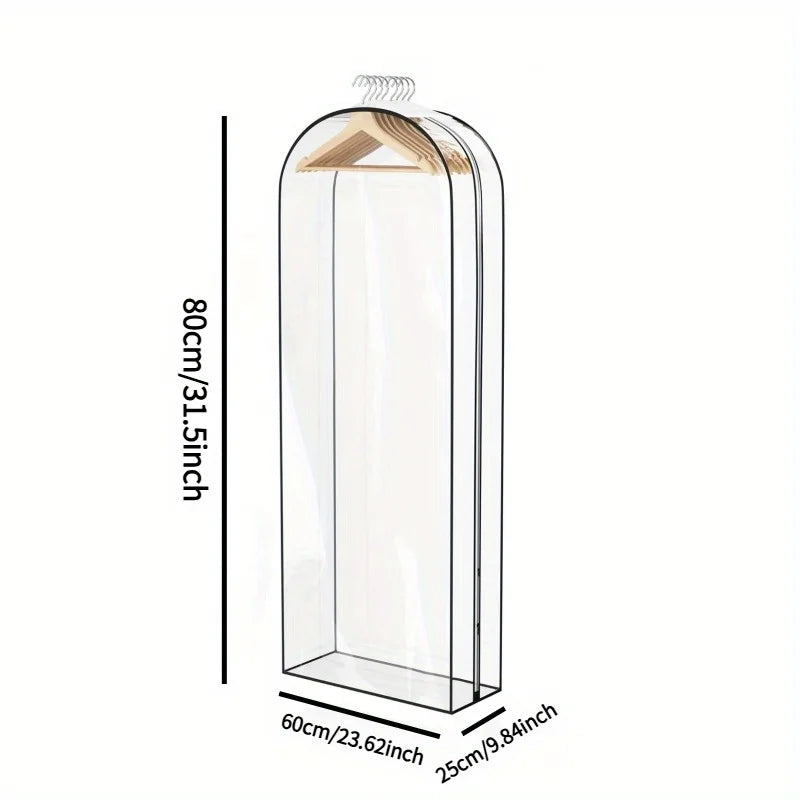 Sturdy Plastic Garment Bags with Zipper, Hanging Closet Storage for Coats,Jackets,Shirts,Wardrobe Protectors Hanging Organizer Oasis Select