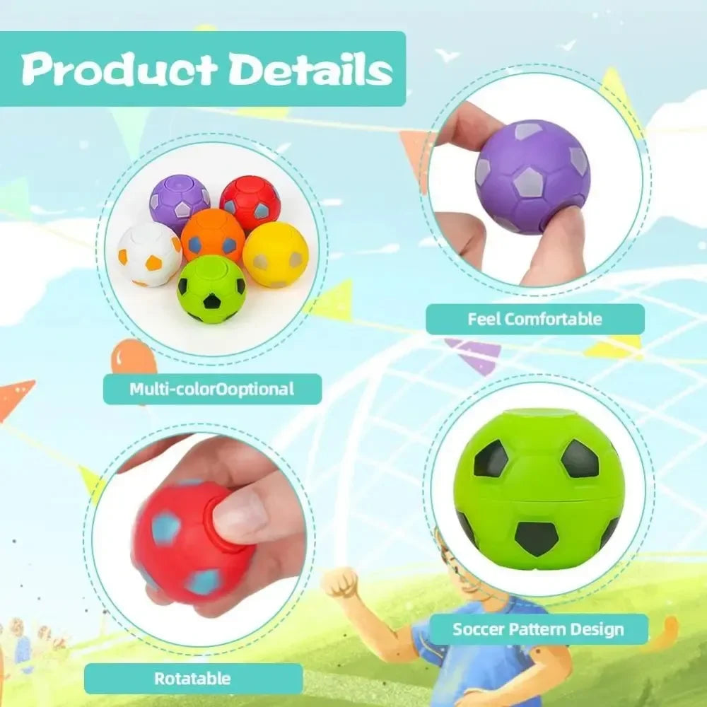 10/30pcs Mini Fidget Spinner Soccer Ball Toy for Kids,Soccer Party Favors Goodie Bag Stuffer,Rotatable Soccer Finger Stress Ball Oasis Select