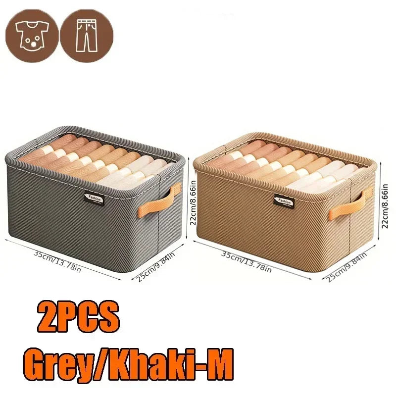 Thicken Clothes Organizer Pants Sweater Storage Cabinets Drawers Organizer Jeans Storage Box Wardrobe Clothes Storage Organizers Oasis Select M 2PCS Mix