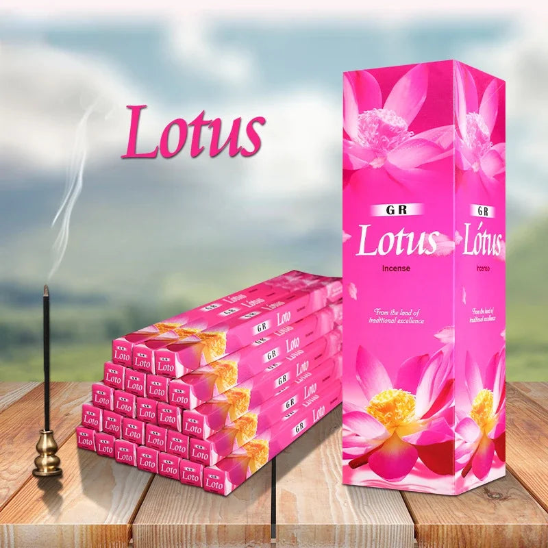 10/25Boxes Incense Sticks Authentic Indian Incense Premium Multiple Flavors Mixed Package Chandan Call Money Meditation Hotsale Oasis Select Lotus 25 small boxes 200pc