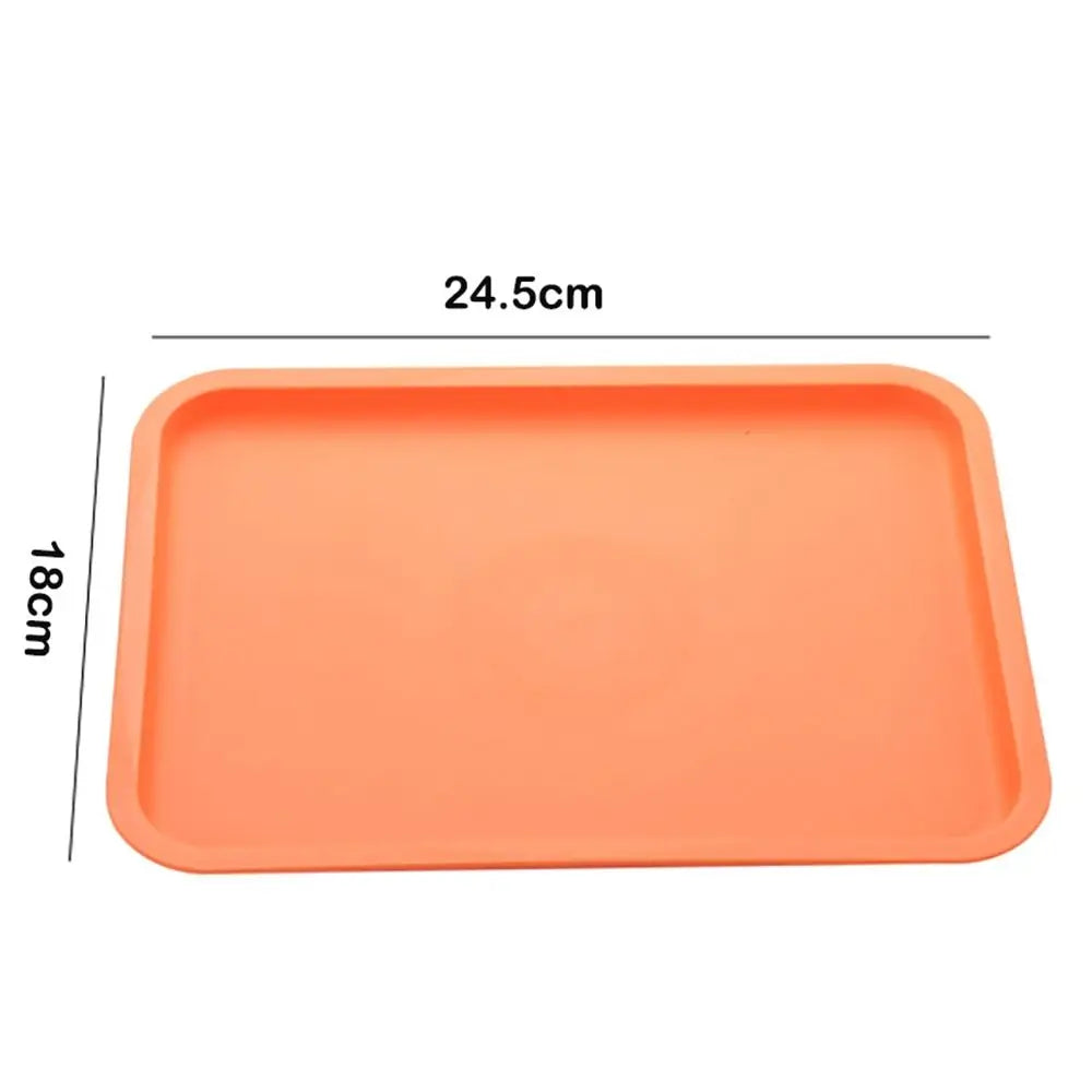 Northern Europe Plastic Storage Tray Multicolor Rectangular Food Bread Pan Hotel Service Tray Dessert Pallet Kitchen Supplies Oasis Select
