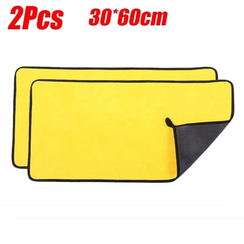 1/2/5Pcs Car Cleaning Cloth Professional Cleaning Car Wiping Microfiber Towel Car Wash Towel Accessories Oasis Select 2pcs 30x60