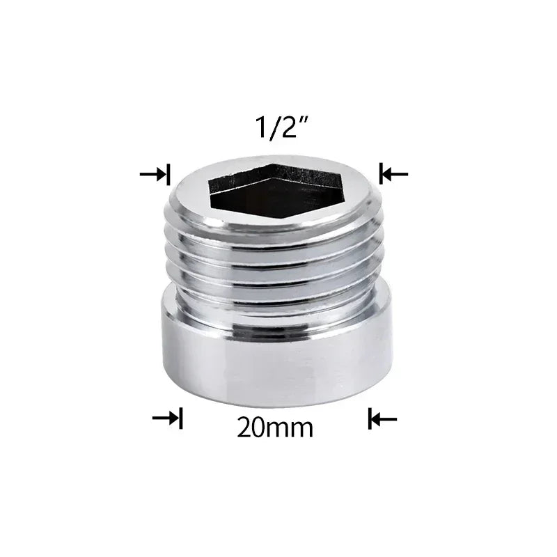 Water Faucet Coupler 1/2 To M16 M18 M20 M22 M24 M28 M32 Thread Connector Conversion Tap Adapter Fitting Bubbler Kitchen Bathroom Oasis Select 20mm to 1I2