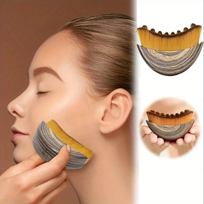 1PC Lymphatic Drainage Brush for Face & Body, Ergonomic Massager Tool, Fits Skin Contours, Detox & Relaxation Oasis Select