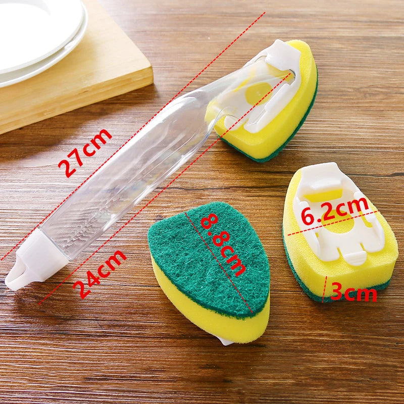 Dish Wand Soap Brush & Sponge Refills | Kitchen Scrubber Set
