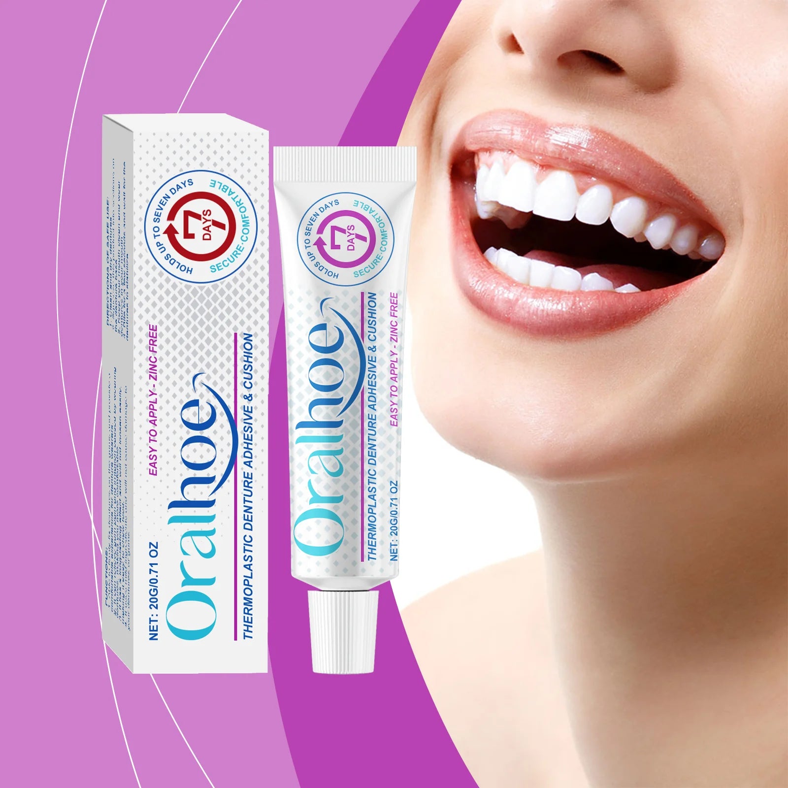 Oralhoe Strong Denture Adhesive Cream – 20g False Teeth Glue Denture Adhesive Cream Oasis Select