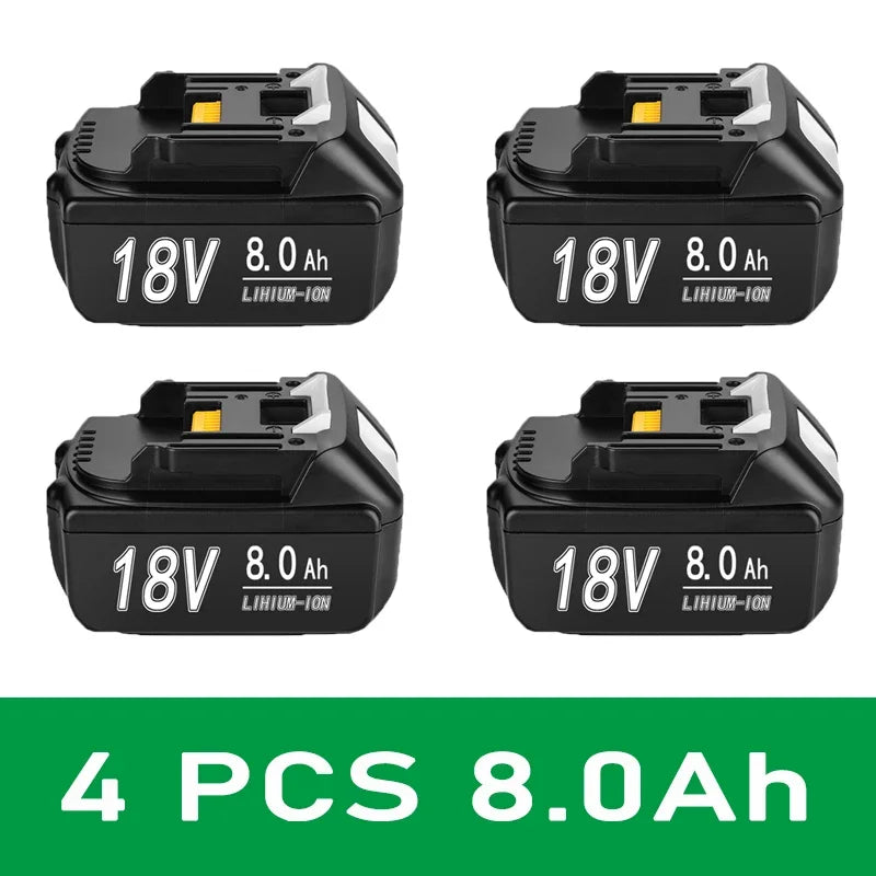 For Makita 18V 6Ah8Ah12Ah Battery Rechargeable Battery 18650 Lithium-ion Cell Suitable For Makita Power Tool Oasis Select 8Ah 4pcs