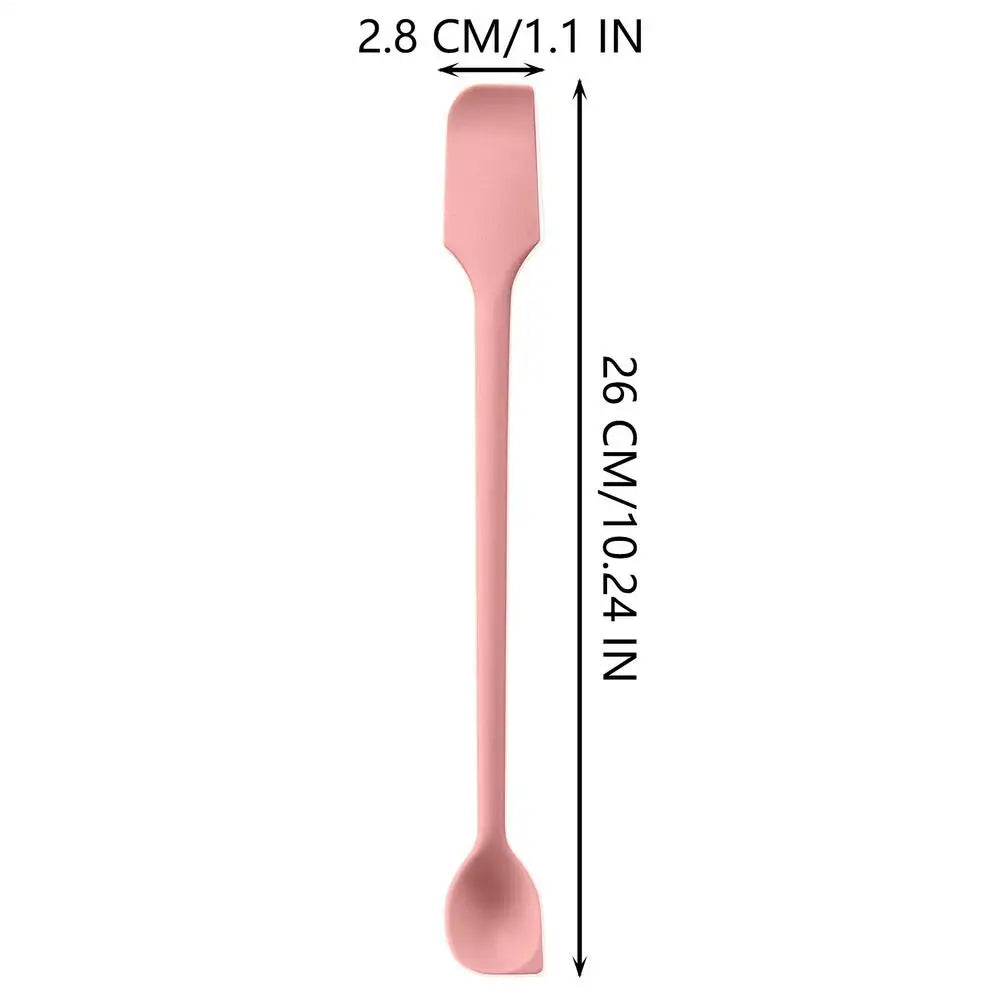 Double Headed Silicone Spatula Scraper All-Purpose Kitchen Tool for Jars Cakes Butter Non-Stick Flexible Baking & Cooking Gadget Oasis Select Pink