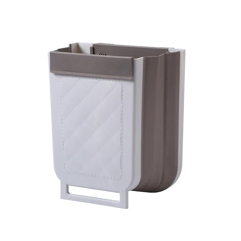 1 Pcs Trash Can, Hanging Telescopic Trash Can,Folding Cabinet Door Sorting Multifunctional Trash Can Suitable for Kitchen Car Oasis Select Light Grey