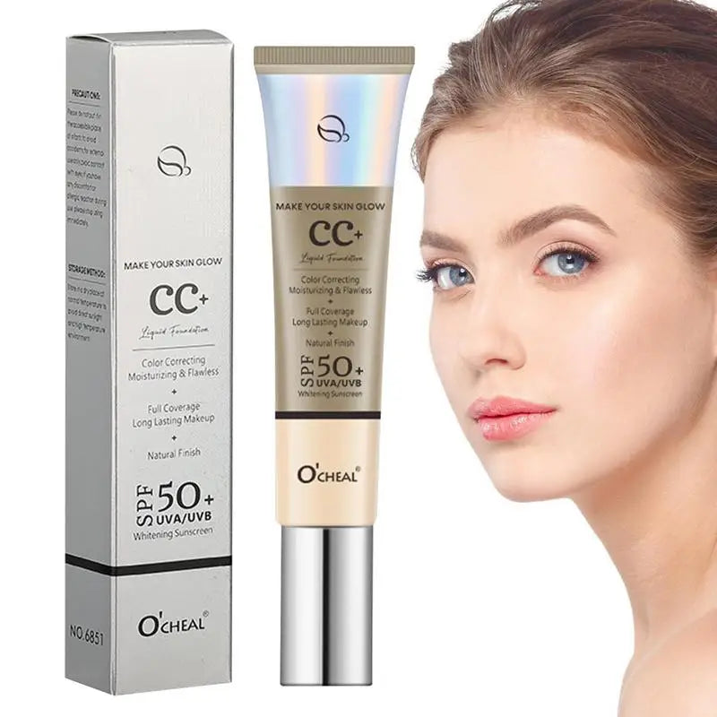 CC Cream Concealer Color Correcting Cream SPF 50 Sunscreen Full Coverage Foundation Lightweight Foundation Moisturizing Oasis Select