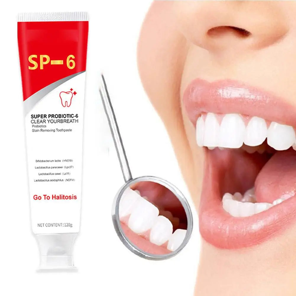 SP-6 Probiotic Whitening Toothpaste – Stain Remover & Fresh Breath