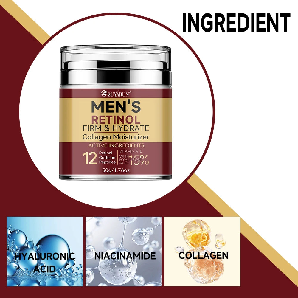 SUYARUN Collagen Retinol Men's Face Cream – Firming Moisturizer Men's Face Cream Oasis Select