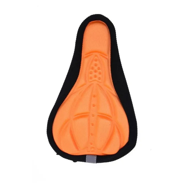 3D Bike Saddle Cover, Breathable Comfort Foam Seat Cushion for Cycling, Super Soft Bicycle Seat Pad for Men Women Bicycle Seat Oasis Select Orange