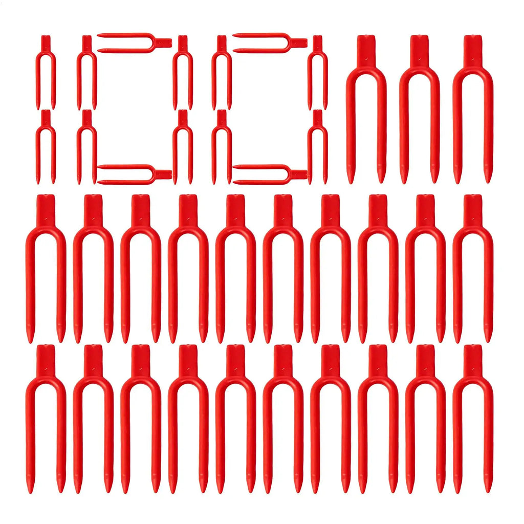 100Pcs Strawberry Planting Fork Stolon Fixator Vine Pressing Device Watermelon Climbing Stem Clips Garden Plants Fastening Clips Oasis Select