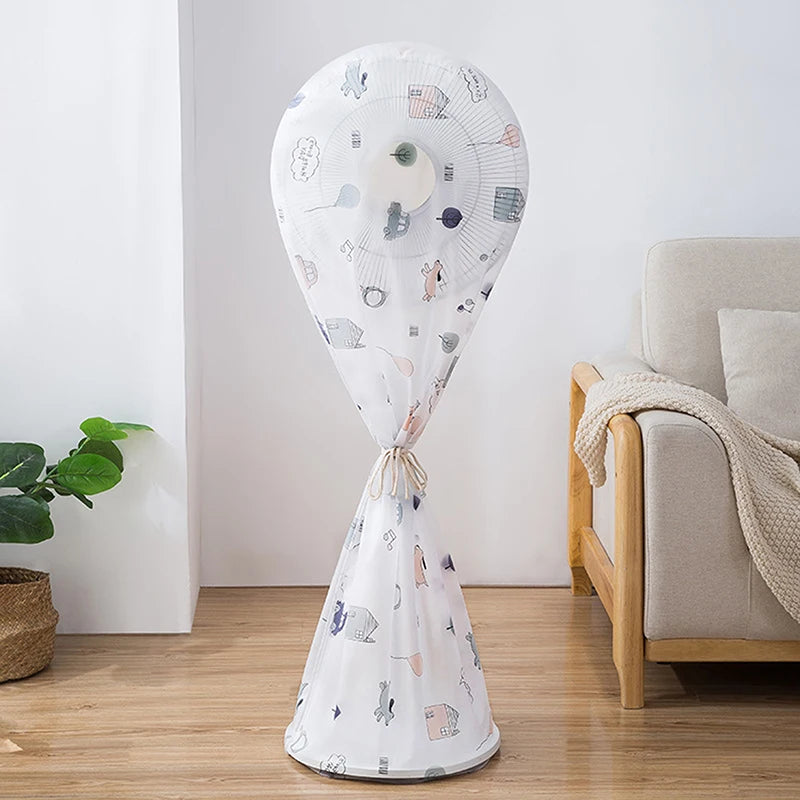 Portable Dustproof All-inclusive Electric Fan Dust Cover Household Floor Fan Cover Waterproof Protective Cover Accessories Oasis Select L size - house