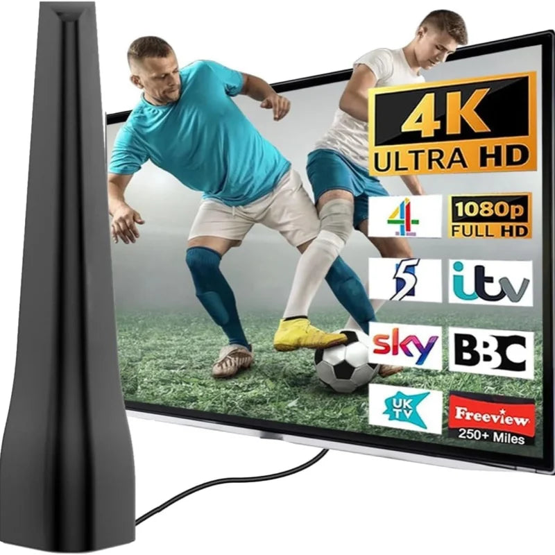 High-Definition Digital TV Antenna ATSC DVB-T2 HDTV Omnidirectional Diamond Terrestrial Wave for European And American 2025 Priv Oasis Select