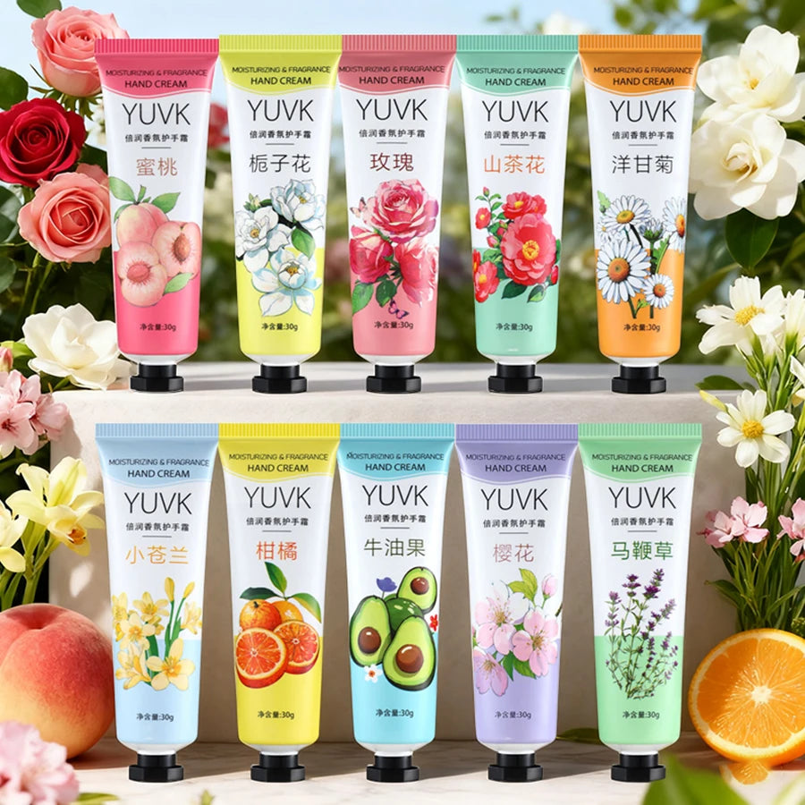 20PCS Fruit Flower Hand Cream Deeply Moisturizes Hands, Prevents Dry and Cracked Hands in Winter, Protects Hands Oasis Select