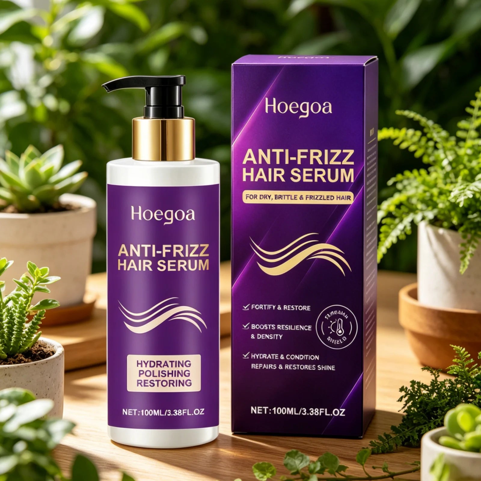 Hoegoa Hydrating Hair Serum – Deep Nourish & Frizz Control Hair Care Serum Oasis Select